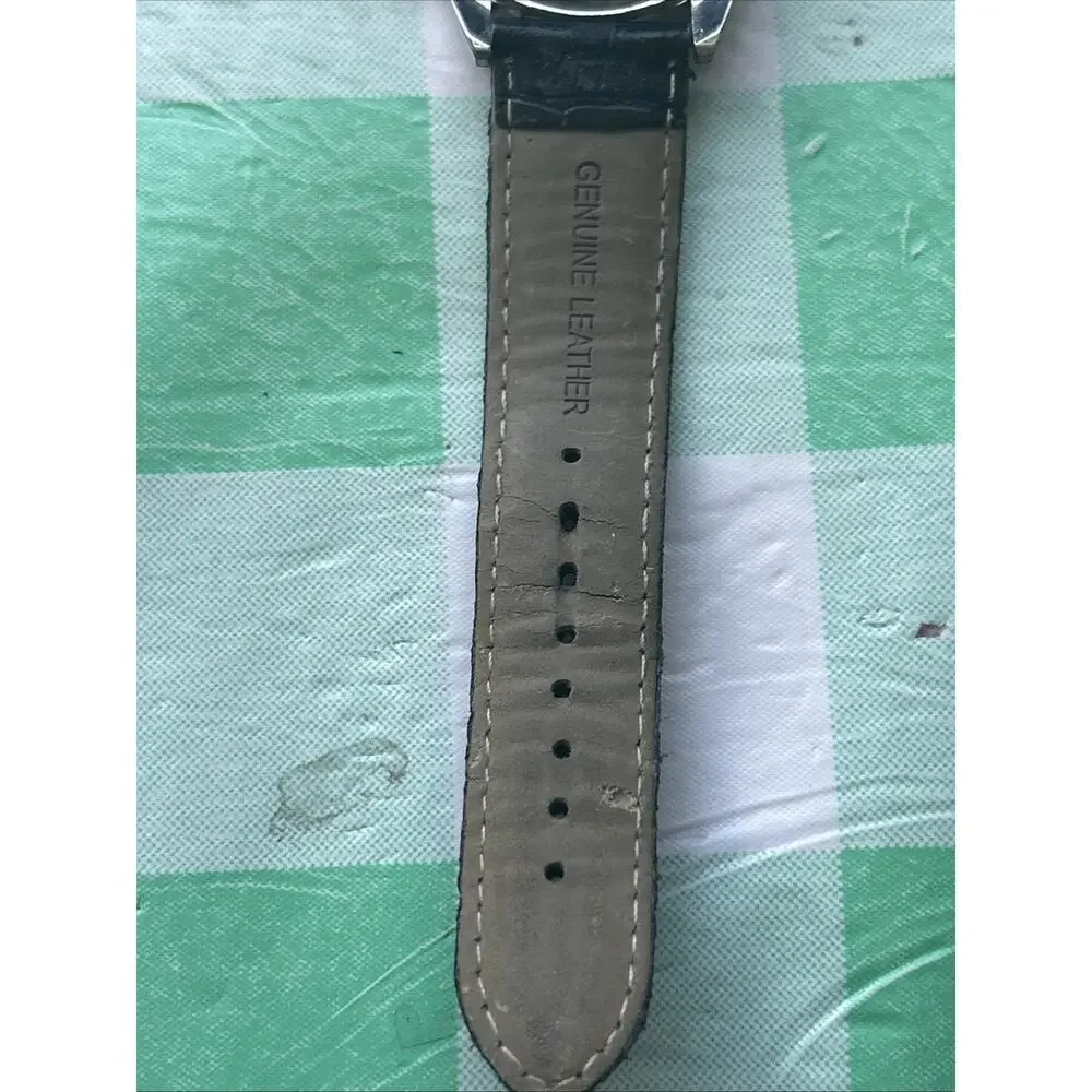 Vernier Black Dial And Band Silver Case Women’s Quartz Watch